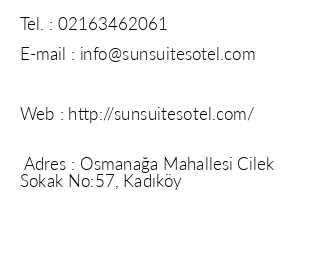 Sun Suites Otel iletiim bilgileri